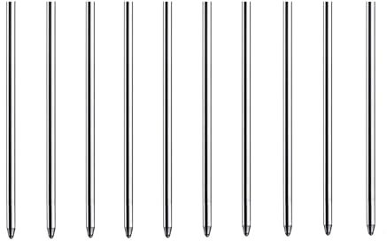 MengRan Mini D1 Kugelschreiber Nachfüllungen für Drehstifte, mittlere Spitze, kompatibel mit Swarovski Stift Nachfüllungen (schwarze Tinte, 10 Stück)