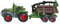 siku 1645, Fendt Traktor mit Forstanhänger, Metall/Kunststoff, Grün, Inkl. 6 Baumstämmen, Vielseitig einsetzbar