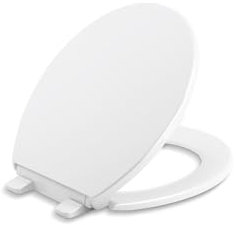 Kohler K-4775-0 Brevia with Quick-Release Hinges Round-Front Toilet Seat, White