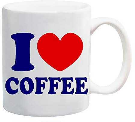 I Love Heart Coffee Mug Gift Present