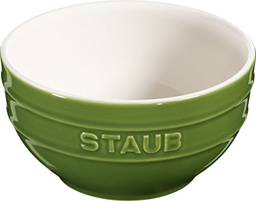 STAUB Lot de 6 saladiers ronds en céramique Vert basilic 14 cm