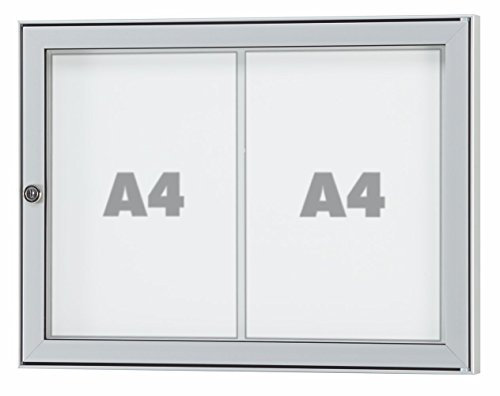 ST-Vitrinen Außen-Schaukasten - wetterfester Schaukasten für den Außenbereich - Aluminium, 16x DIN A4
