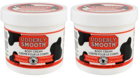 Udderly Smooth Udder Cream, Skin Moisturizer, 12 Ounce Jar (Pack of 2)