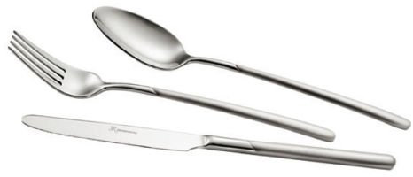 EME SERVIZIO POSATE MADE ITALY 24 PZ CELTIKA ACCIAIO INOX SABBIATO 18/10