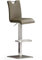 Robas Lund Barhocker Leder Cappuccino mit Lehne Barstuhl drehbar 180 Grad, Hocker höhenverstellbar, BAR.DO