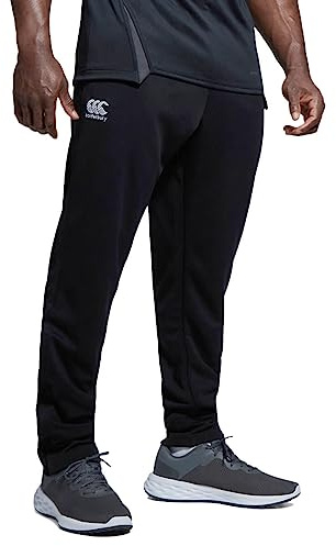 Canterbury Men's Stretch Tapered Poly Knit Pants, Black, 4XL