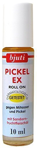 NaturGut Pickel Ex Roll On mit Sanddornöl 10 ml - natürliche Pflege und Behandlung bei Pickeln, Mitessern und Akne - Soforthilfe zur punktgenauen Anwendung