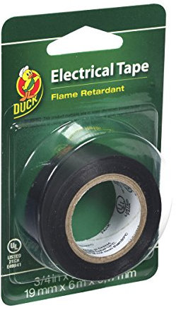 Duck Brand 373447 Professional Electrical Tape, 0.75-Inch by 20-Feet, Single Roll, Black by Duck