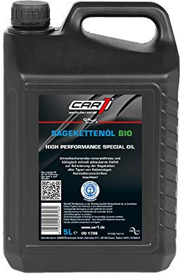 CAR1 Sägekettenöl Bio High Performance Spezial Öl Haftöl Sägekette Motorkettensäge Pflanzenölbasis Mineralischölfrei 5L