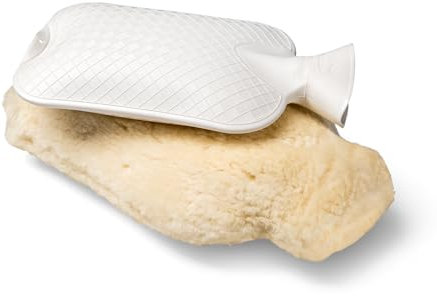 Fellhof Wärmflasche mit Lammfellbezug 0,8l