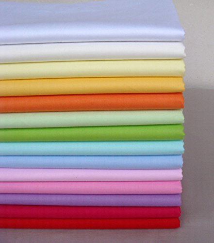 14 PCS 40 x 50cm (15.7 x19.7) Precut Multi-Colors Cotton Fabric Squares Fabric Bundles for Sewing & Quilting Beginners