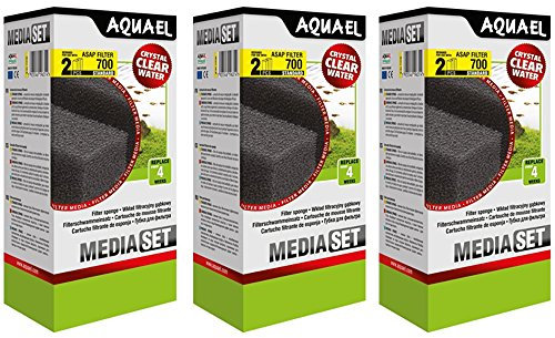 Aquael ASAP 700 Schwamm Standard 3 Packungen von 2 Bundle
