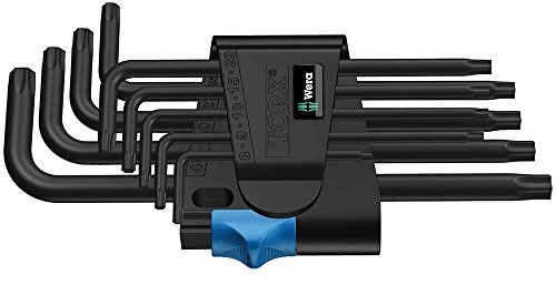 Wera 967 L/9 Torx HF Winkelschlüsselsatz mit Haltefunktion, BlackLaser, 9-teilig, 05024244001