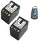 amsahr Batteria di ricambio per fotocamera e videocamera digitale JVC BN: V428, V428U, V408, V408U, confezione da 2, con custodia per accessori per obiettivo