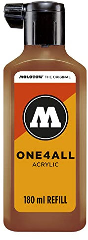 Molotow ONE4ALL Refill Acryl, Farbe 092 haselnuss braun 180 ml, Nachfülltinte für Permanentmarker