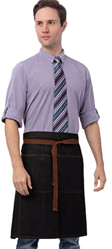 Chef Works Unisex Memphis Bistroschürze, Schwarz – Bistro-Schürze, Einheitsgröße
