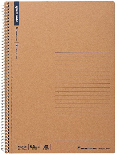 Maruman B5 spiral notebook ruled paper 80 sheets N236ES 5-volume set