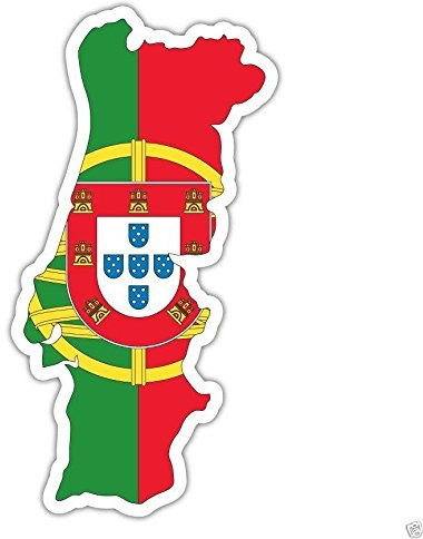 Lot de 10 x Autocollant Sticker Drapeau Carte Portugal Portugais Moto Voiture