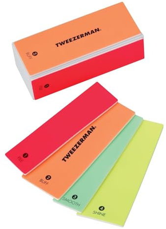 Tweezerman Neon Hot File, Buff, Smooth and Shine Block