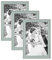 3er Set Bilderrahmen Skandinavischer Landhaus-Stil Petrol/Taubenblau 20x30 cm Massivholz mit Shabby-Chic Note/Fotorahmen/Wechselrahmen
