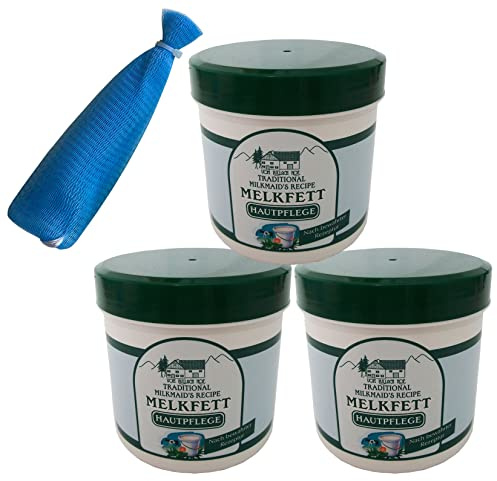 ILODA 6 x 250ml Melkfett-Hautpflege vom Pullach Hof + 1x Seifenbeutel, Melkfett Natur, Hautschutz bei Nässe und Kälte, Hautpflege nach traditioneller Rezeptur