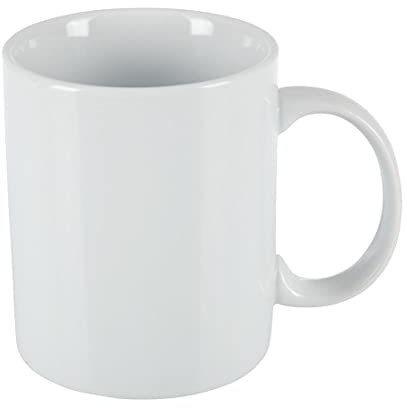 Olympia White Ware Standard Mugs 284Ml 10Oz Porcelain Coffee Tea Cup 12pc