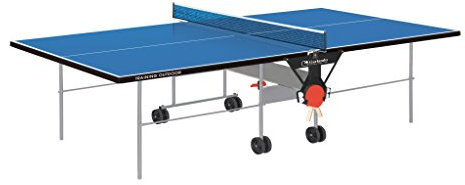 Garlando Tavolo da Ping Pong Training Outdoor Con Ruote Per Esterno Blu