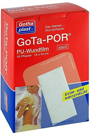 GOTA-POR PU Wundfilm 15x10 cm steril Pflaster 50 St