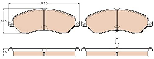 TRW Bremsbelagsatz, Scheibenbremse GDB3564