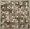 Carrelage en pierre naturelle mat 30 x 30 cm 8 mm Crème Mosaïque marron/beige Mélange marbre M518