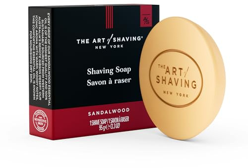 The Art of Shaving Shave Soap Refill – Rich Lather Restores Hydration & Protects Against Razor Burn & Post-Shave Irritation – Dermatologist-Reviewed – Sandalwood, 3.3oz