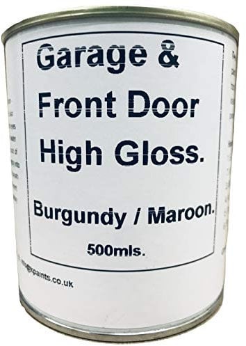1 x 500ml Burgundy - Maroon High Gloss Front & Garage Door Paint