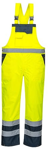 Portwest S488 Salopette Contrast, Sfoderato, Giallo/Navy, XXL