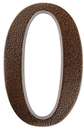 HUBER numero civico 0 in alluminio 20 cm I numeri civici per casa & porta I numero civico XL I numero civico in rame nobile design 3D, verniciato a polvere