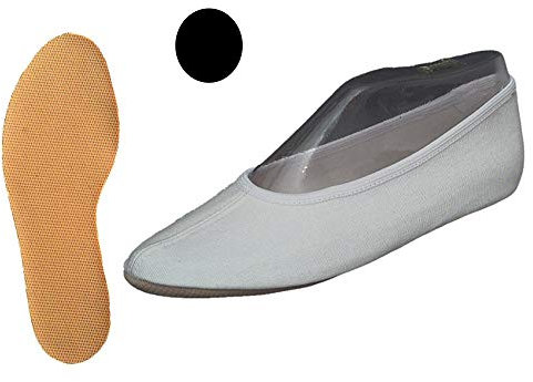 IWA-Gymnastikschuhe aus Baumwolle schwarz mit Gummisohle, Größe:28