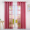 Yujiao Mao Voile Vorhang Ösen Gardinen Schal Uni Transparent Ösenvorhang 1er-Pack BxH 140x245cm Beere