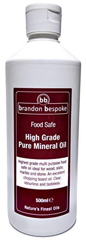 Brandon Bespoke Reines Mineralöl - Schneidebrett Öl - Holz, Schiefer oder Stein - 500ml (lebensmittelecht)
