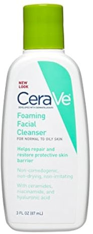 CeraVe Facial Cleanser, Foaming Facial Cleanser, 3 Ounce by CeraVe