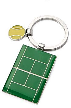 Portachiavi Campo da Tennis con Pallina cod.EL7277 cm 8x3,5x1h by Varotto & Co.