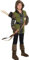 amscan 845713-55 - Costume per bambini Re dei ladri, felpa con cappuccio, guanti, cintura, guanti, copriscarpe