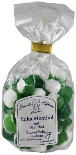 Zuckerfreie Eukalyptus-Menthol Bonbons, 120g