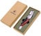 LAGUIOLE - Sommelier - Manico in legno di pero - Cavatappi, Tagliacapsule e Apribottiglie - Confezione regalo - acciaio inossidabile - rosso