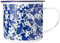 Enamel Heritage Mug 13.5oz / 380ml - Vintage Floral Print Blue and White Camping Mug