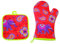 Topflappen und Ofenhandschuh Set - Kashmir Elefant rot