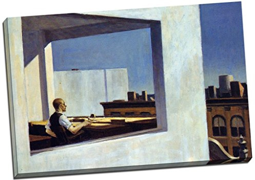 Edward Hopper Büro in eine kleine CITY Canvas Print Wall Art Bild groß 76,2 x 50,8 cm