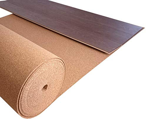 1 m² | Isolation phonique TRECOR Rouleau en liège – Épaisseur 4 mm – Isolation acoustique naturelle et écologique pour sols stratifiés et parquets – 1 m²