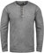 Solid SDTimur Herren Longsleeve Langarmshirt Shirt mit Grandad-Ausschnitt 100% Baumwolle Regular fit, Größe:S, Farbe:Mid Grey (2842)
