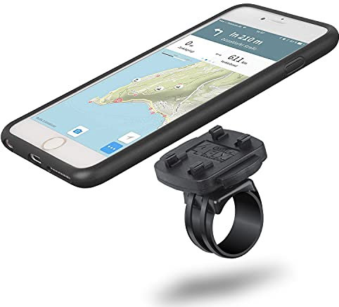 Wicked Chili QuickMOUNT Fahrradhalterung kompatibel mit iPhone 6S Plus / 6 Plus (5,5 Zoll) Fahrrad Halterung Bike Set mit Regenschutz + Hülle (IPx3) schwarz