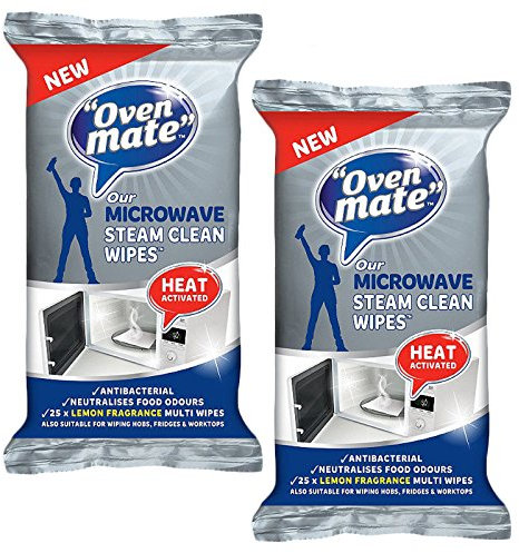 Oven Mate Antibacterial Kitchen Microwave Cleaning Wipes (Pack of 50)