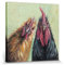 1art1 Hühner Poster George Und Mildred, Louise Brown Bilder Leinwand-Bild Auf Keilrahmen | XXL-Wandbild Poster Kunstdruck Als Leinwandbild 40x40 cm